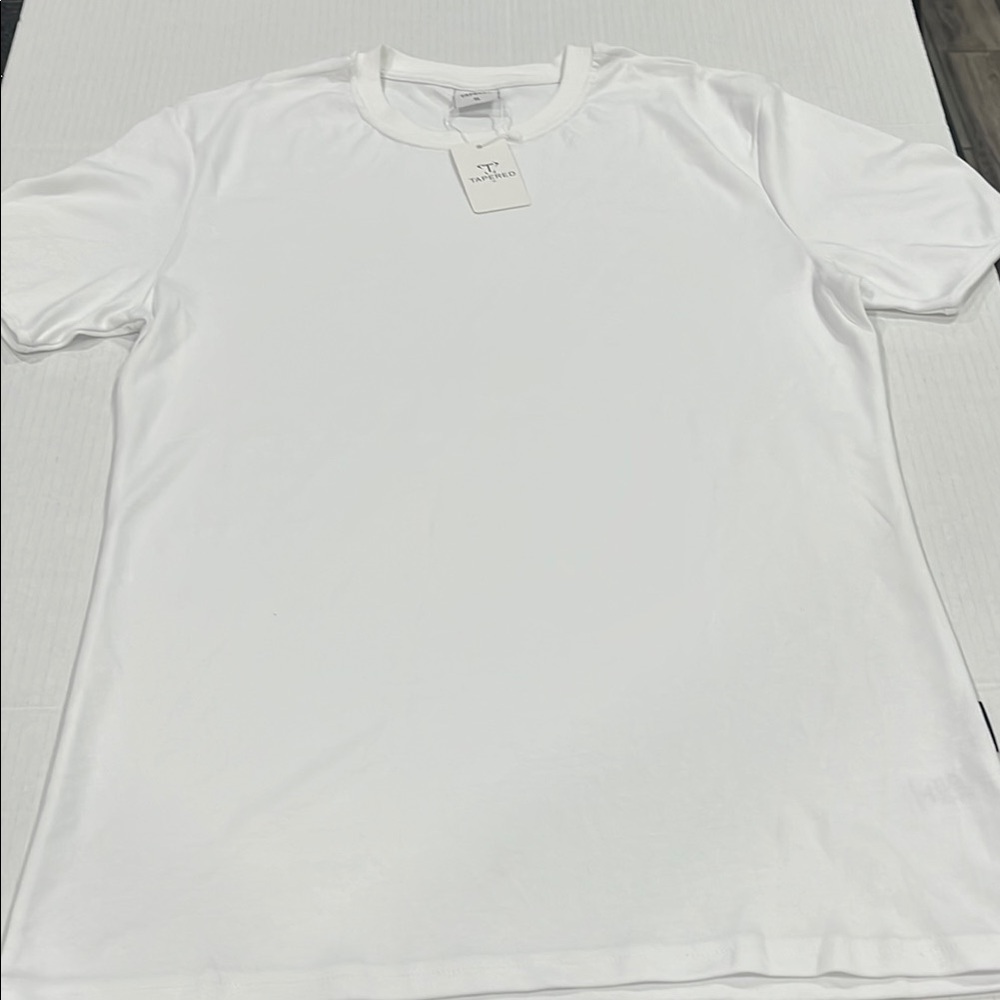 TAPERED Classic White Crew Neck Short Sleeve Tee